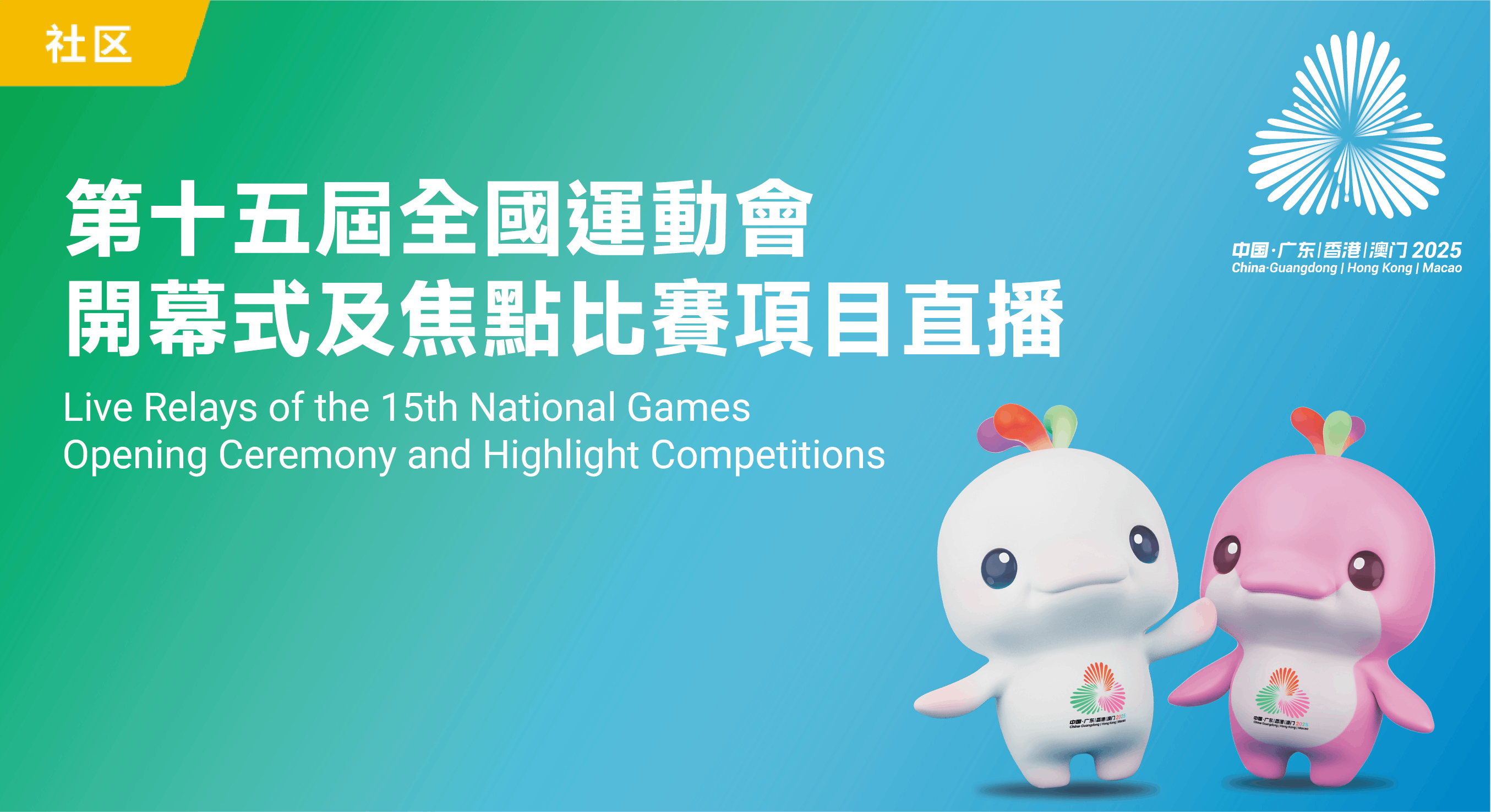 第十五届全国运动会开幕式及焦点比赛项目直播
